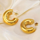 Inès - Bold Gold Hoop Earrings