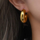 Inès - Bold Gold Hoop Earrings