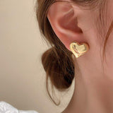 Inès - Bold Heart-Shaped Hoop Earrings