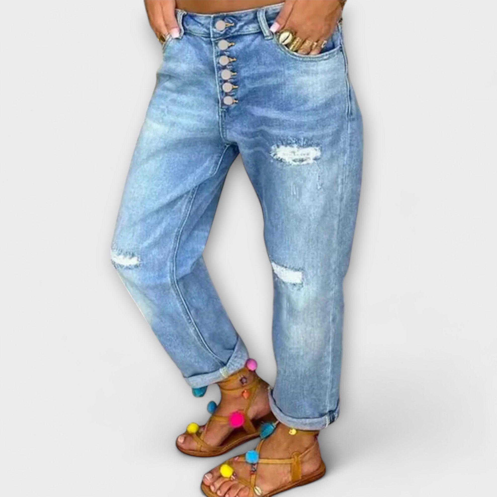 Ailís - Chic Oversized Jeans - Charlotte & Willow