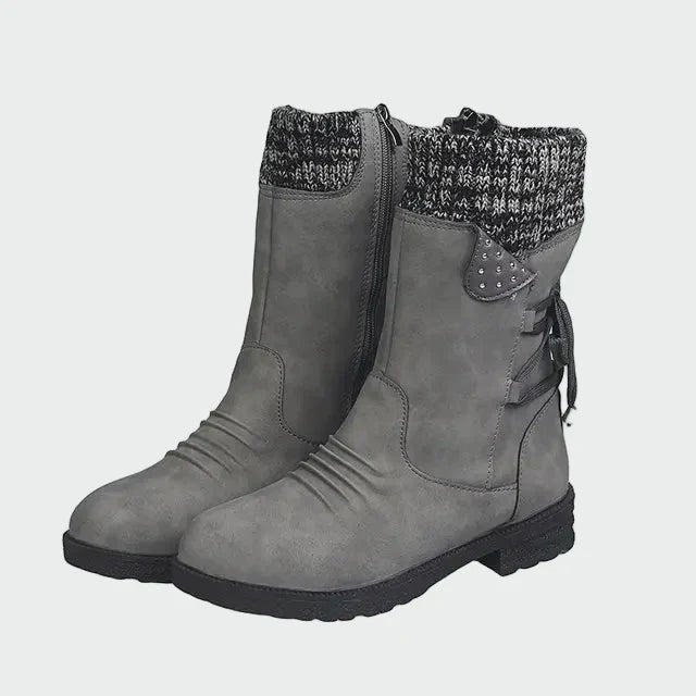 Sarah - Bottines Bleu Tissé