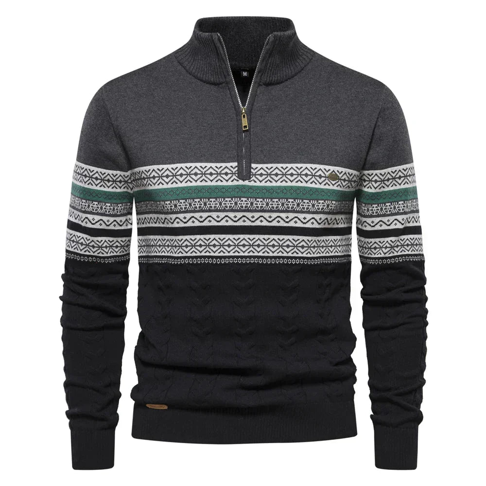Tadhg Elegant High Neck Sweater - Charlotte & Willow, detail