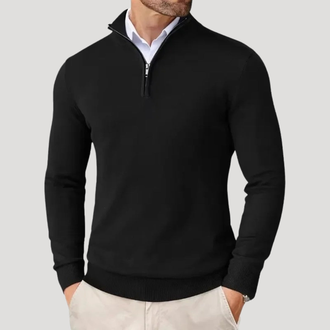 Ronan Cozy Half Zip Pullover - Charlotte & Willow, side view