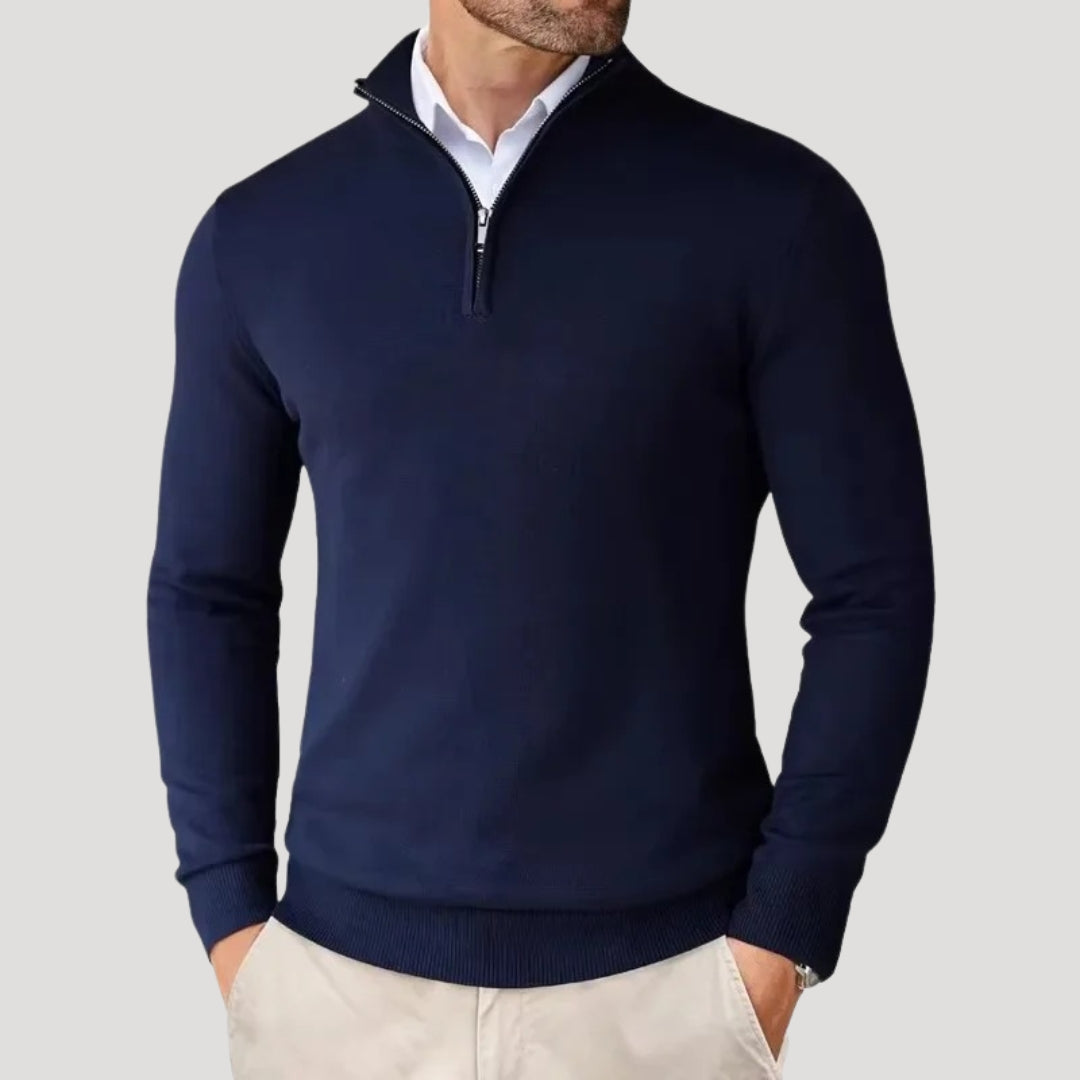 Ronan Cozy Half Zip Pullover - Charlotte & Willow, front view