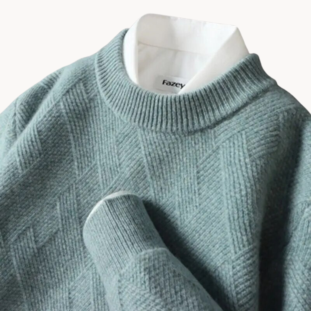 Darragh Elegant Jacquard Sweater - Charlotte & Willow