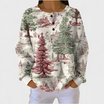 Doireann Cream Jumper Featuring a Winter Forest Design - Charlotte & Willow