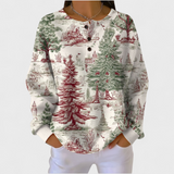 Doireann Cream Jumper Featuring a Winter Forest Design - Charlotte & Willow