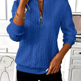 Lynne | Cable-Knit Zip Sweatshirt