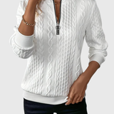 Lynne | Cable-Knit Zip Sweatshirt