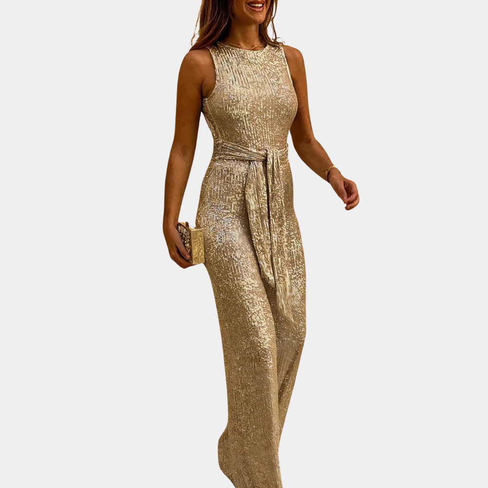 Tríona - Chic Shimmer Jumpsuit - Charlotte & Willow, detail