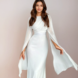 Sarah - Elegant Long Satin Gown