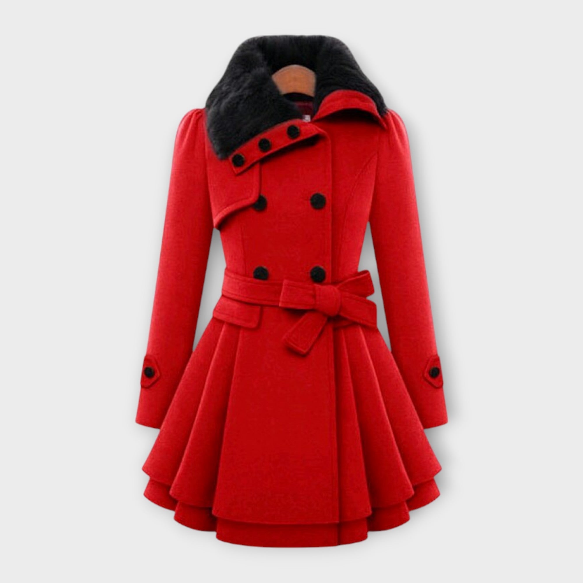 Élodie - Chic Faux Fur Coat - Charlotte & Willow, detail