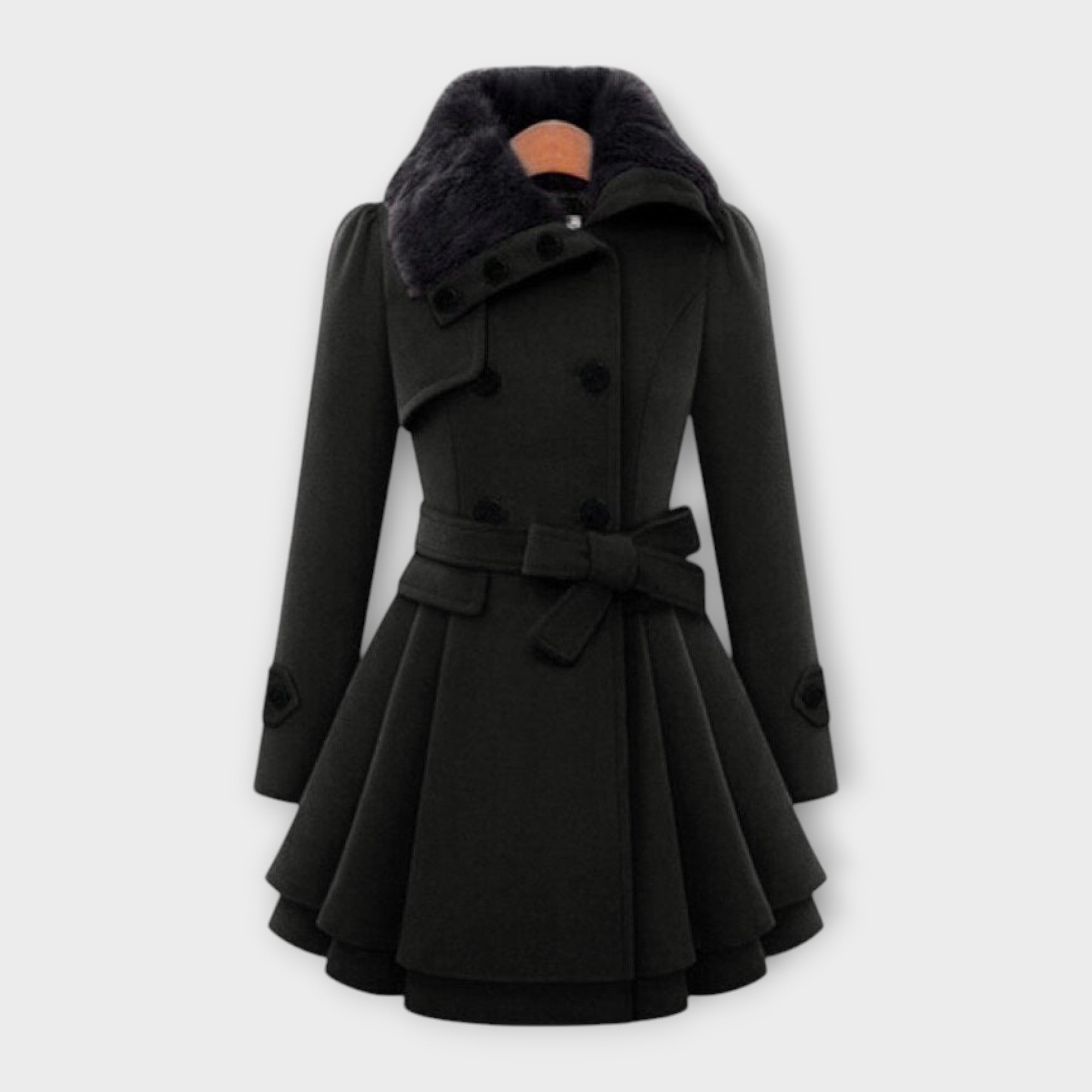 Élodie - Chic Faux Fur Coat - Charlotte & Willow, product photo 6