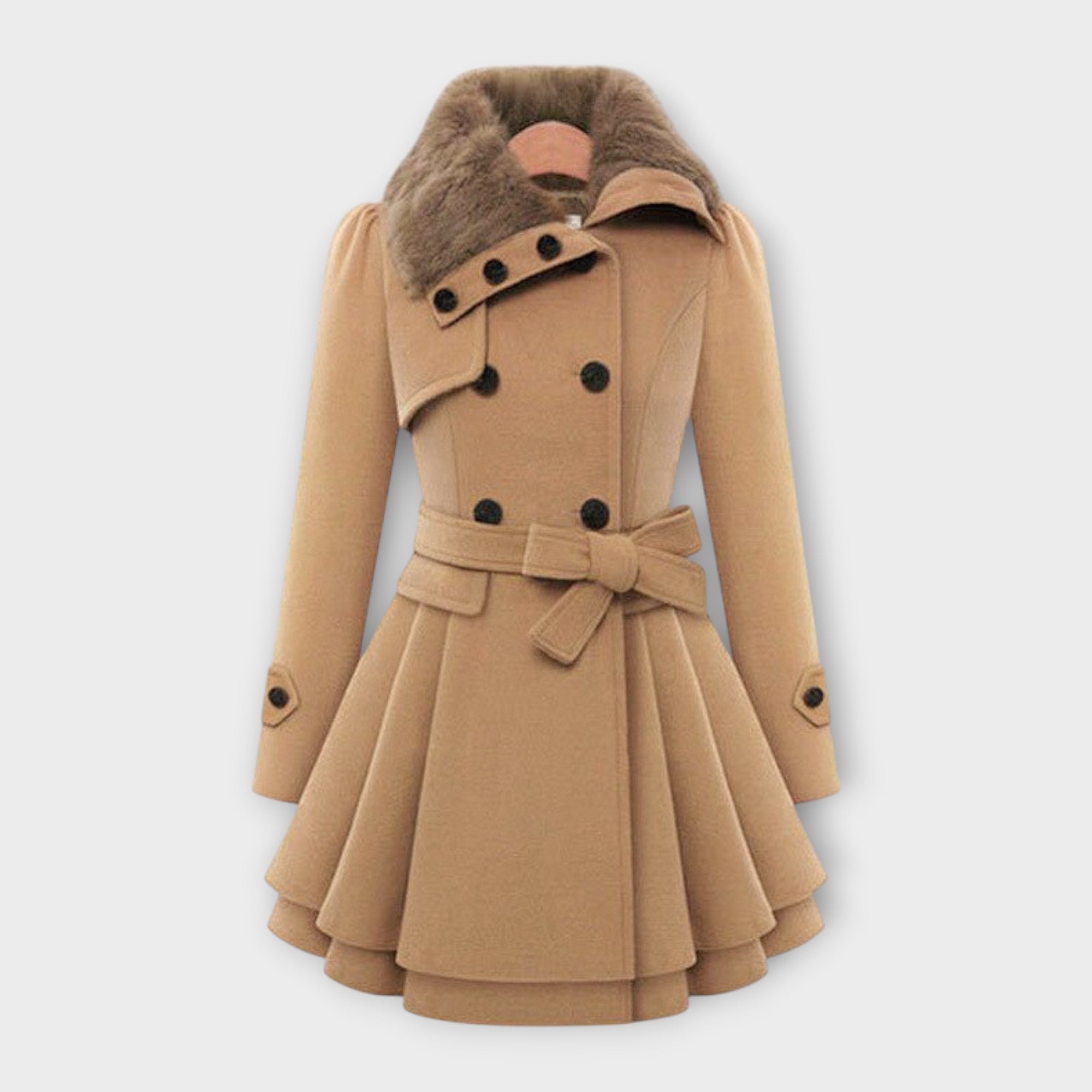 Élodie - Chic Faux Fur Coat - Charlotte & Willow, back