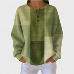 Ciara Olive Green Colour Block Jumper - Charlotte & Willow