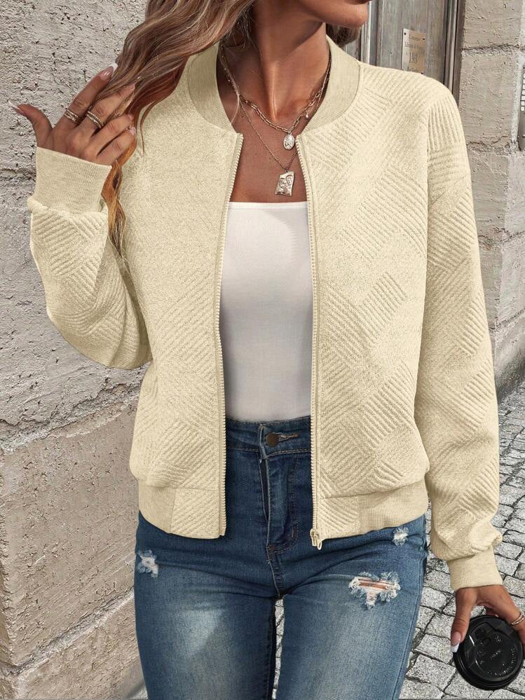 Anaïs - Veste Bomber Géométrique