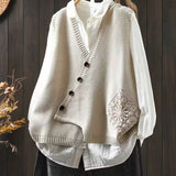 Justine - Off-Center Knit Cardigan