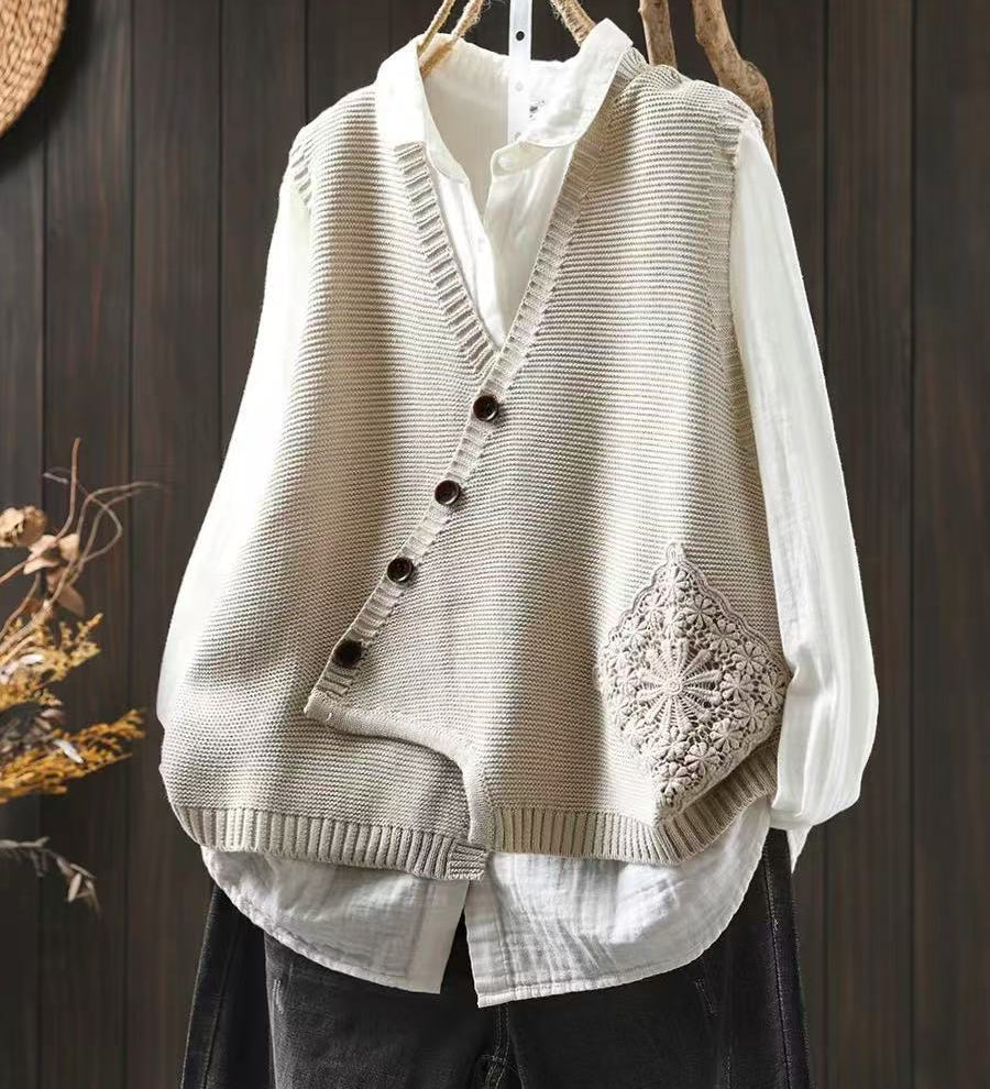 Maeve - Off-Center Cardigan - Charlotte & Willow, back