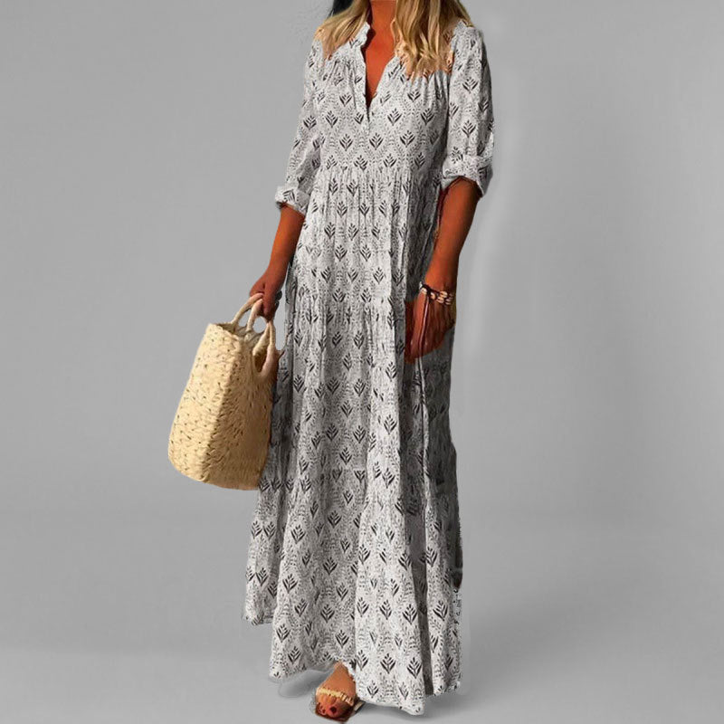 Peggy - Retro-Inspired Maxi Dress - Charlotte & Willow, detail