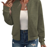 Anaïs - Stylish Geometric Bomber Jacket