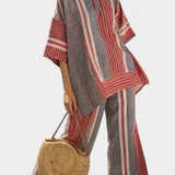 Anaïs - Elegant Striped Ensemble