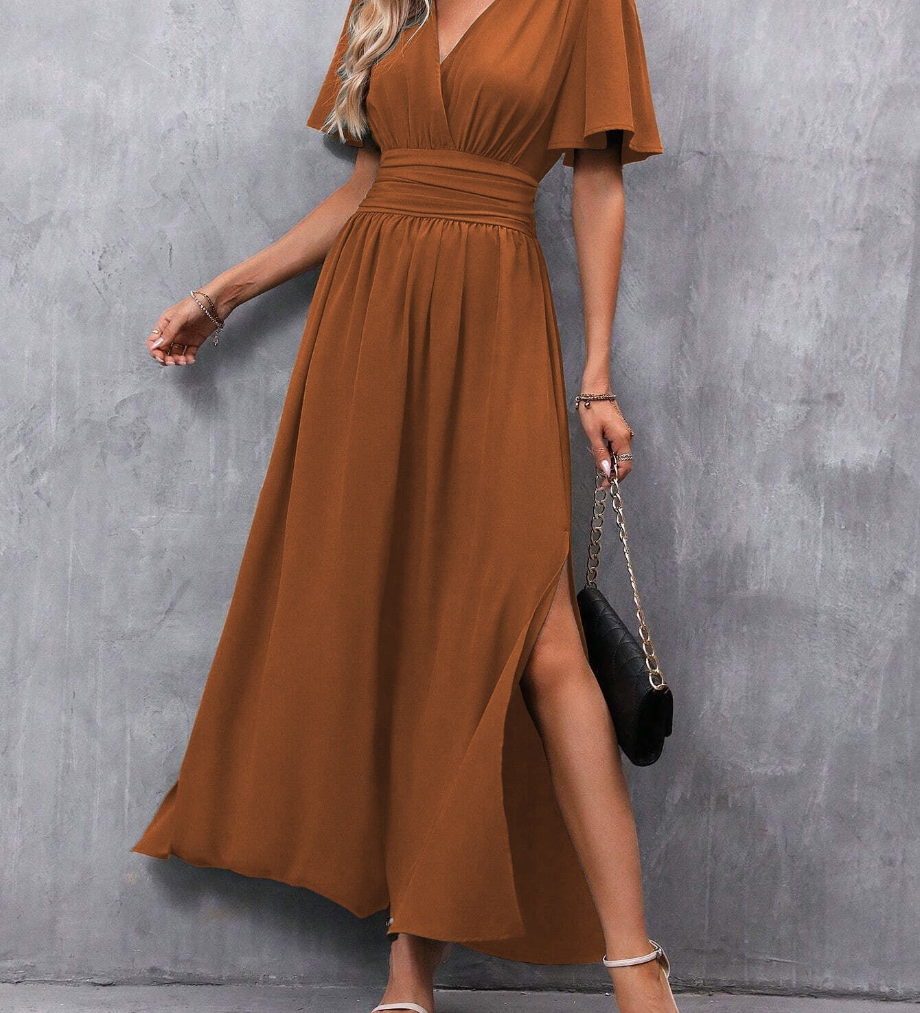 Aoibhe - Sophisticated Maxi Dress - Charlotte & Willow, back