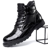 Amélie - Chic Crocodile-Patterned Boots