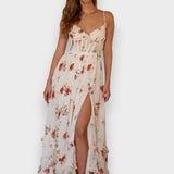 Justine - Floral Print Midi Dress