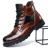 Amélie - Chic Crocodile-Patterned Boots