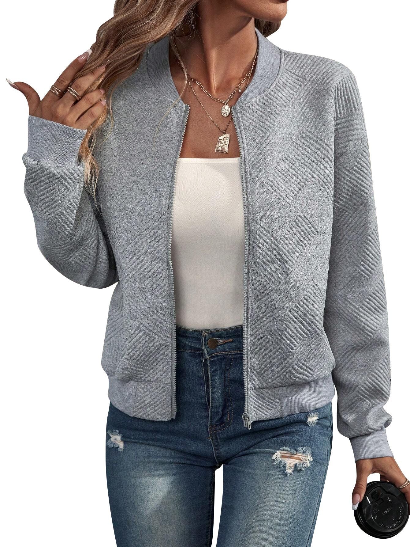 Anaïs - Veste Bomber Géométrique