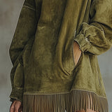 Scarlett™ | Long-Sleeve Dress With Fringe