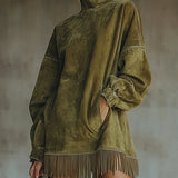 Scarlett™ | Long-Sleeve Dress With Fringe