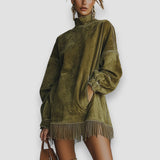 Scarlett™ | Long-Sleeve Dress With Fringe