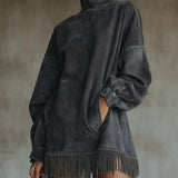 Scarlett™ | Long-Sleeve Dress With Fringe