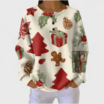 Cara Cream Jumper Featuring Festive Christmas Designs - Charlotte & Willow
