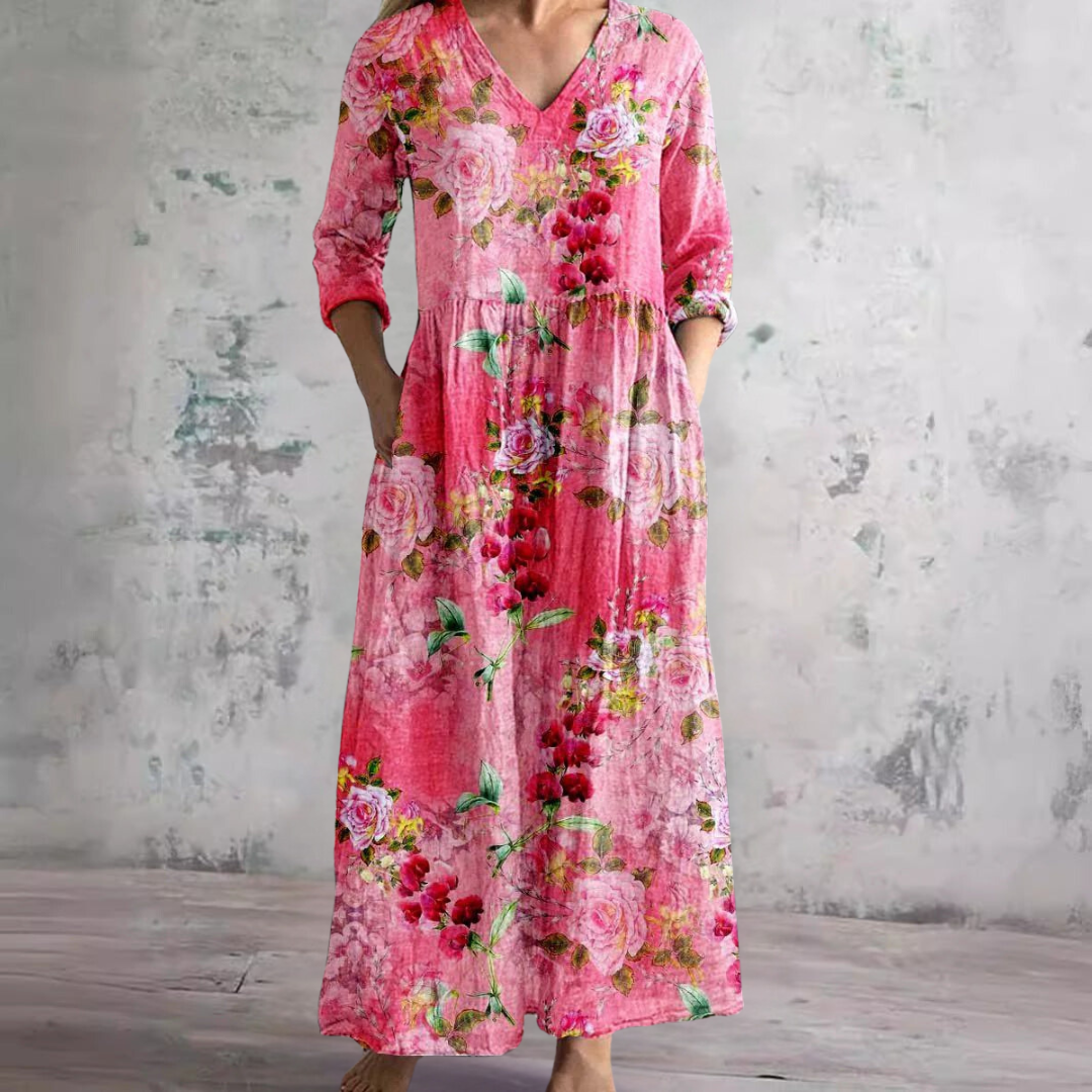 Josephine - Summer Floral Dress - Charlotte & Willow, detail