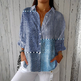 Maëlle - Blue Printed Blouse