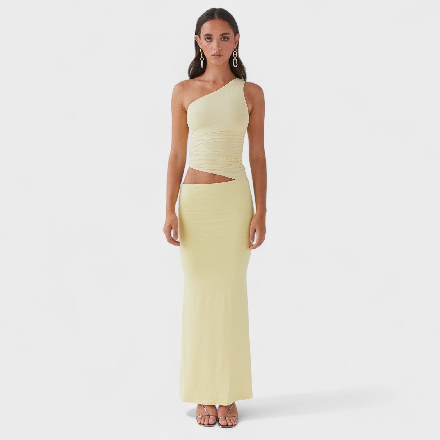 Aoife - Asymmetrical Long Dress - Charlotte & Willow
