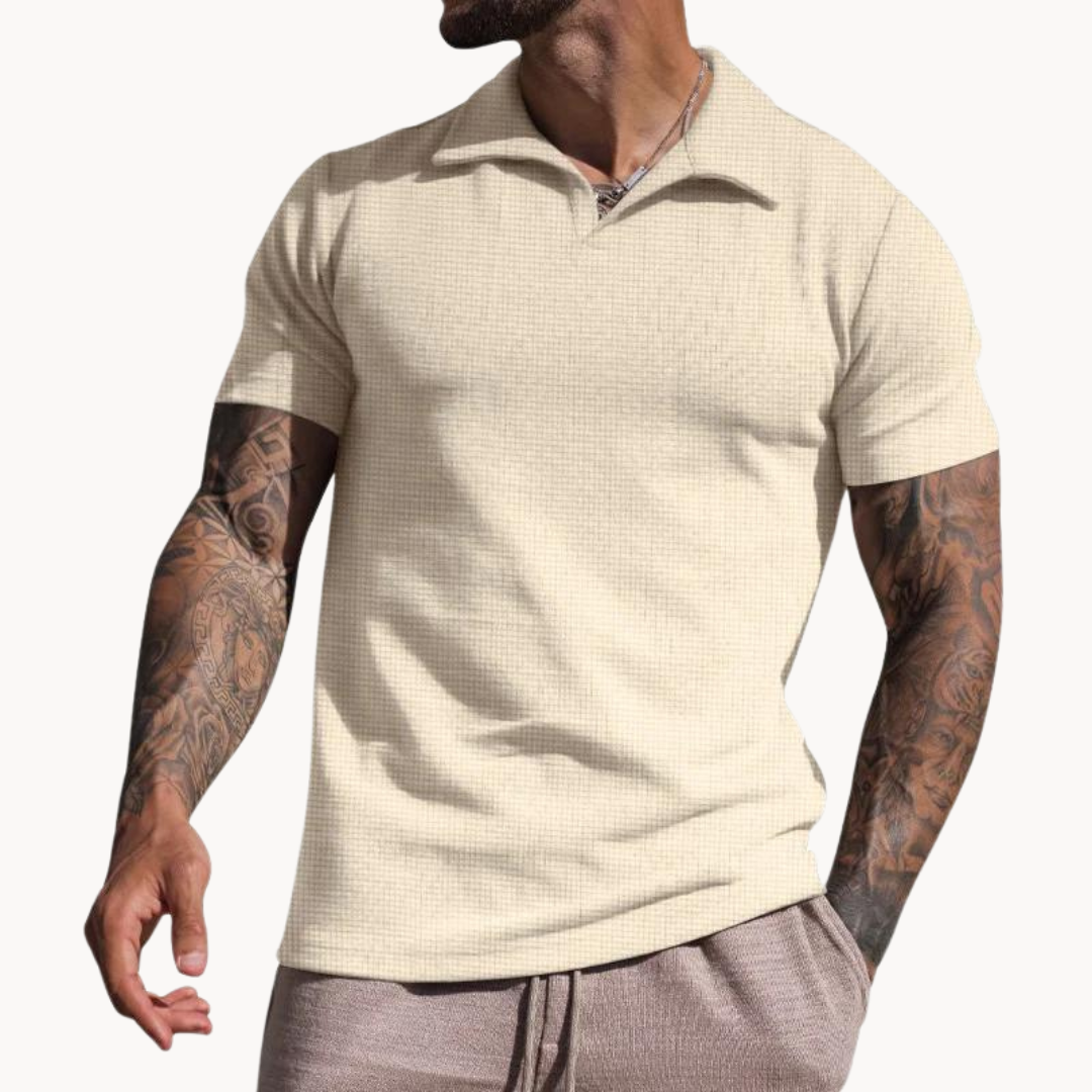 Ronan Sophisticated Chic Polo - Charlotte & Willow, front view