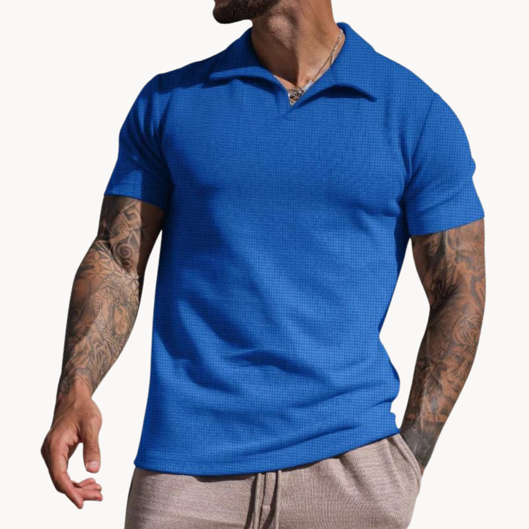 Ronan Sophisticated Chic Polo - Charlotte & Willow, side view