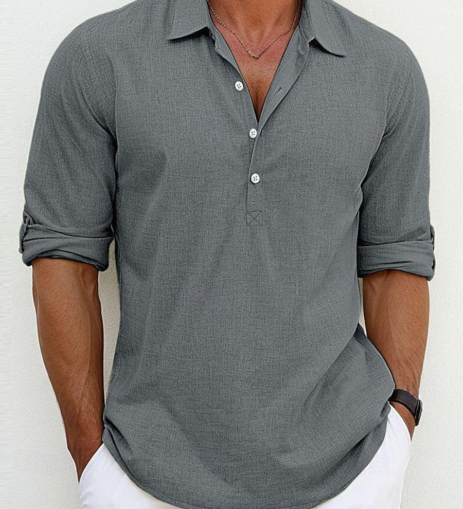 Odhran Long Sleeve Polo Tee - Charlotte & Willow, styled look