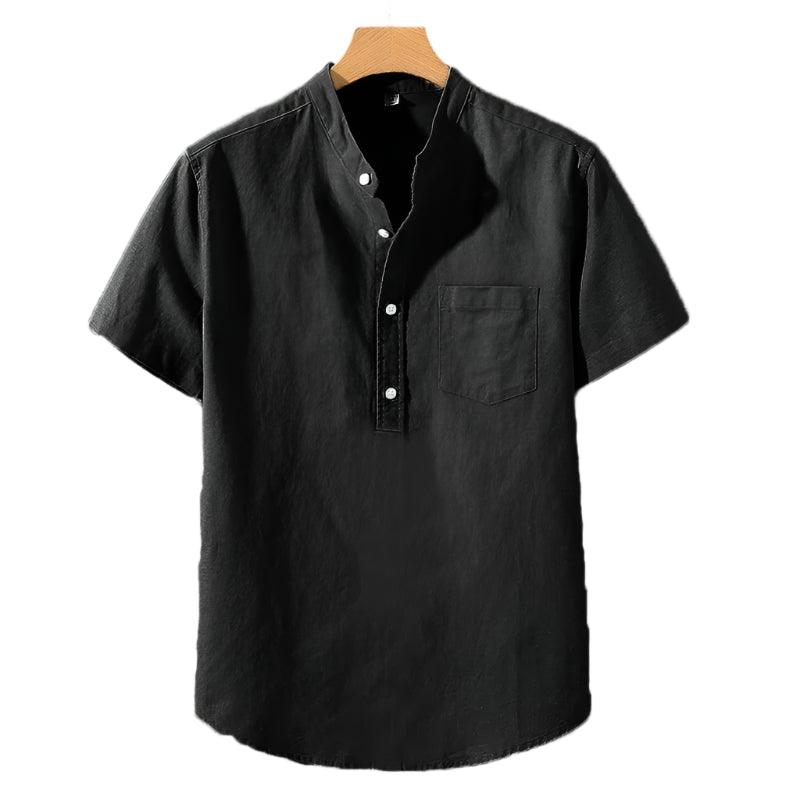 Cian Elegant High Neck Shirt - Charlotte & Willow, side view