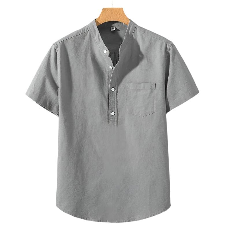 Cian Elegant High Neck Shirt - Charlotte & Willow, front view