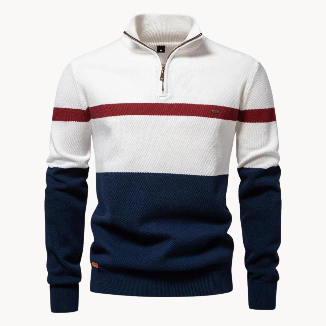 Cian Half Zip Pullover Sweater - Charlotte & Willow, side view