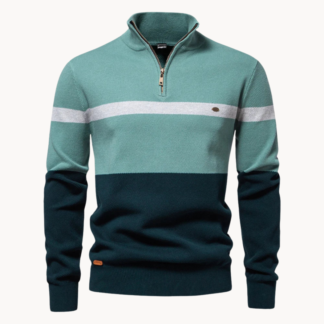 Cian Half Zip Pullover Sweater - Charlotte & Willow, detail