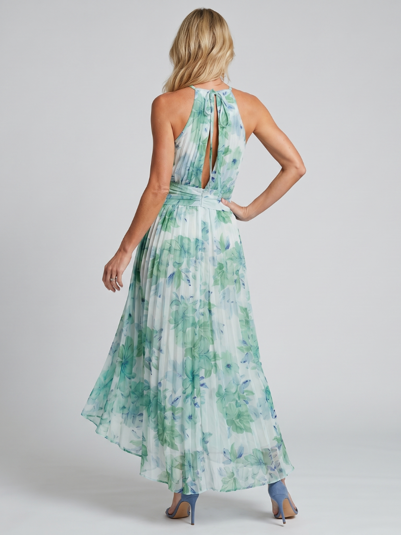 Nuala Floral Halter Midi Dress - Charlotte & Willow, detail