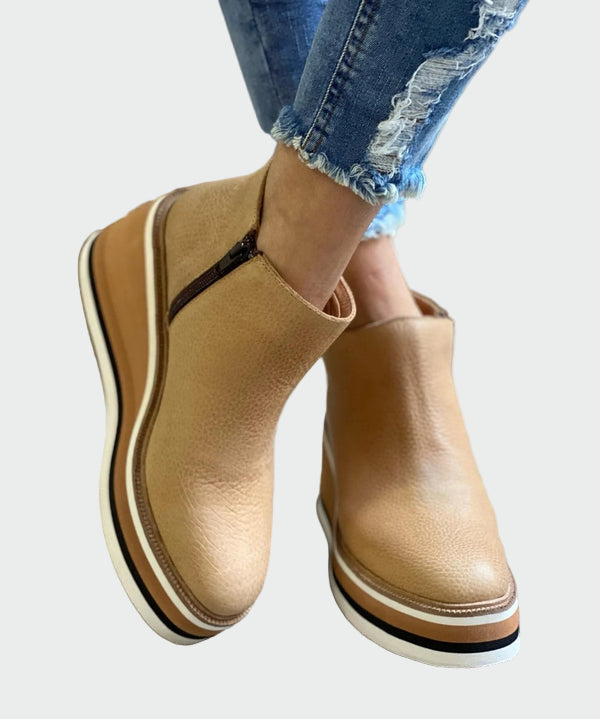 Anaïs - Bottines Camel Platine