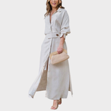 Jeanette™ | Elegant Maxi Dress with V-Neck