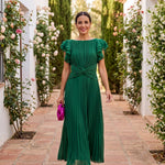 Sibeal Pleated Evening Dress - Charlotte & Willow
