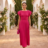 Sibeal Pleated Evening Dress - Charlotte & Willow